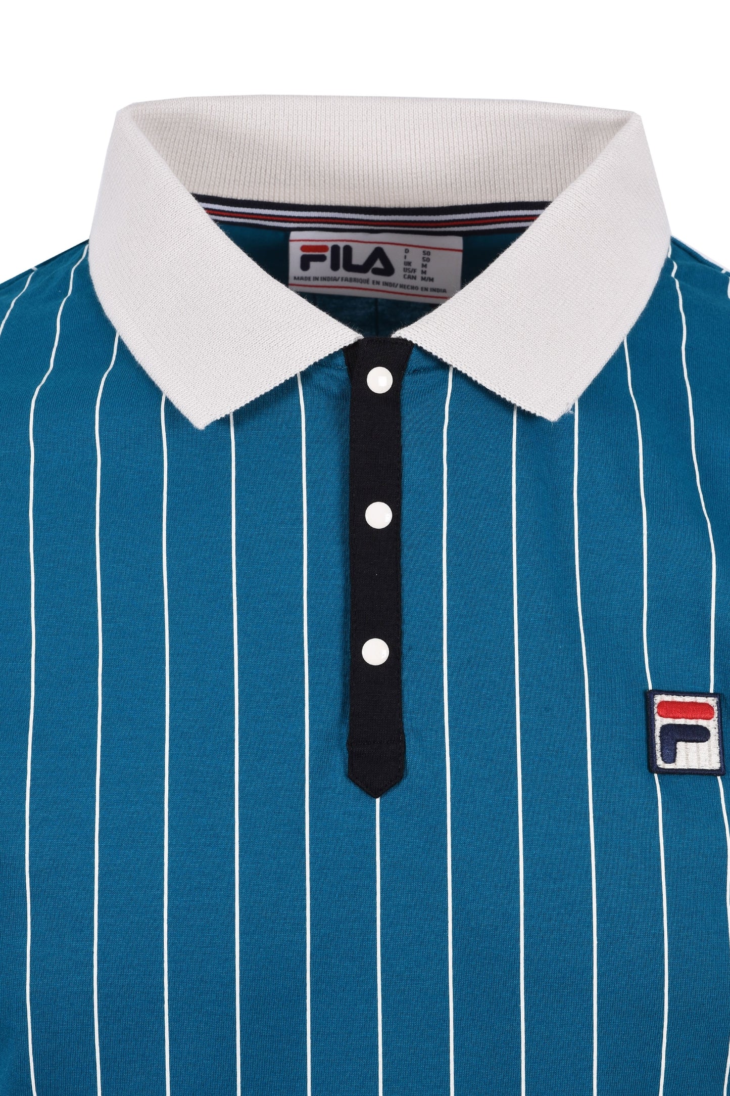 Polo Fila BB1 Classic Vintage à rayures Lagon profond/gardénia/noir