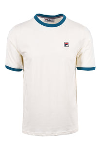 Fila Marconi Essential Ringer Tee Gardenia/Deep Lagoon Fila Vintage