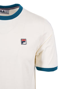 Fila Marconi Essential Ringer Tee Gardenia/Deep Lagoon Fila Vintage