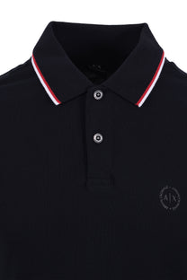 Armani Exchange Slim Fit Tipped Polo Navy Armani Exchange