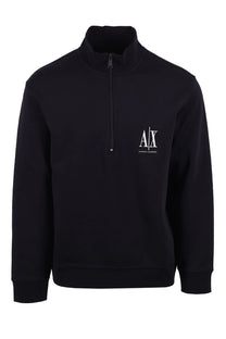 Armani Exchange Half Zip Sweatshirt Deep Navy Armani Exchange