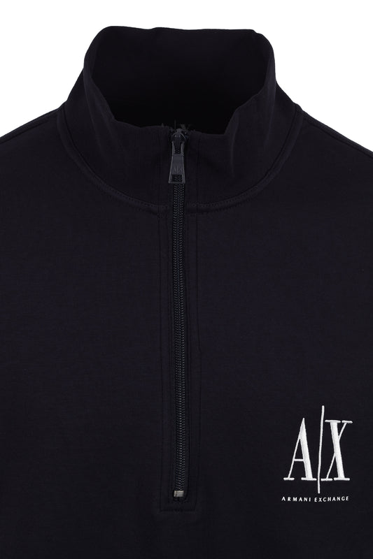 Felpa con mezza zip Armani Exchange Blu navy intenso