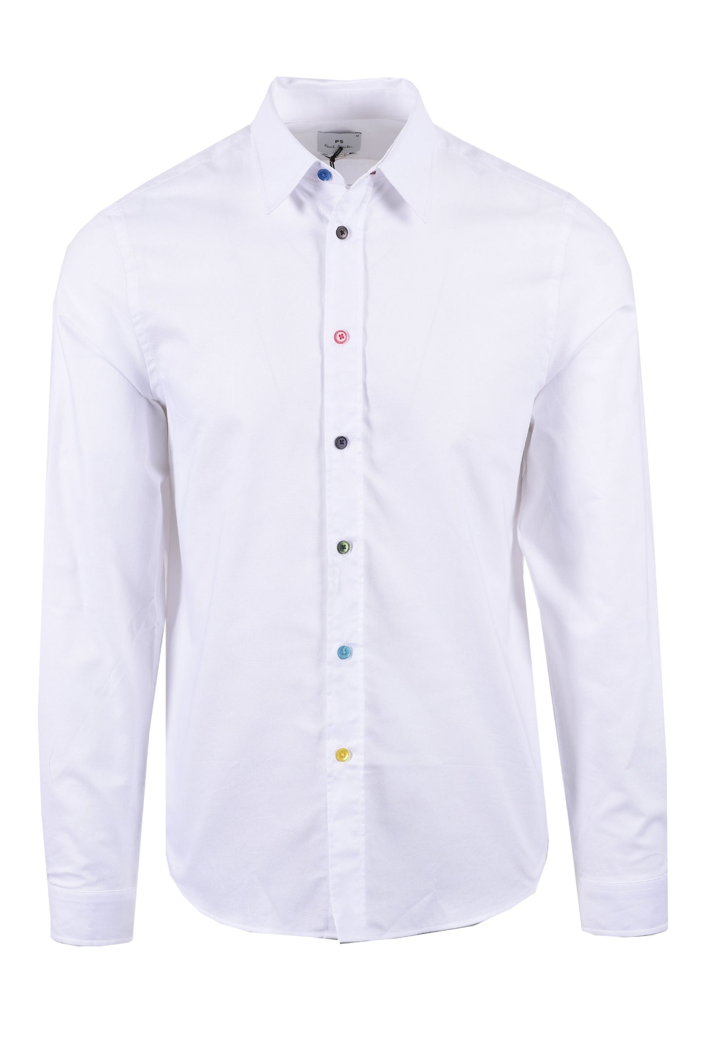 Camicia a righe sportive con bottoni Paul Smith bianca