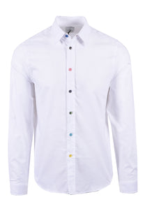 Paul Smith Sport Stripe Button Shirt White Paul Smith