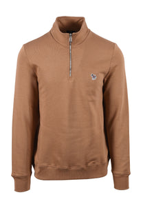 Paul Smith Reg Fit Half Zip Sweatshirt Brown Paul Smith