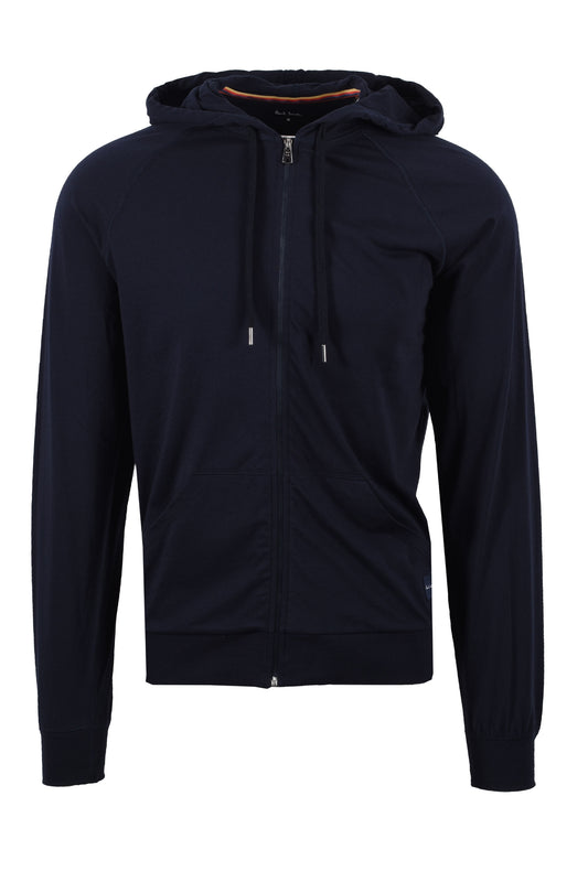 Sweat à capuche zippé en jersey Paul Smith bleu marine foncé