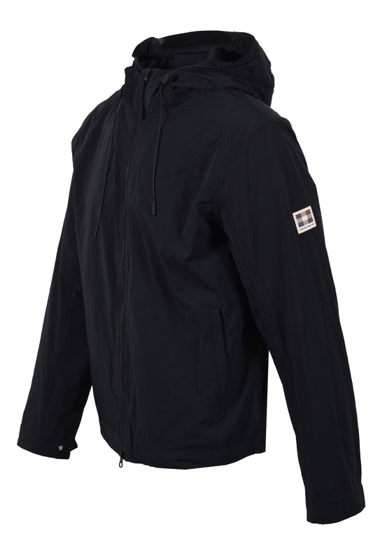 Aquascutum Active Hooded Stretch Windbreaker Black