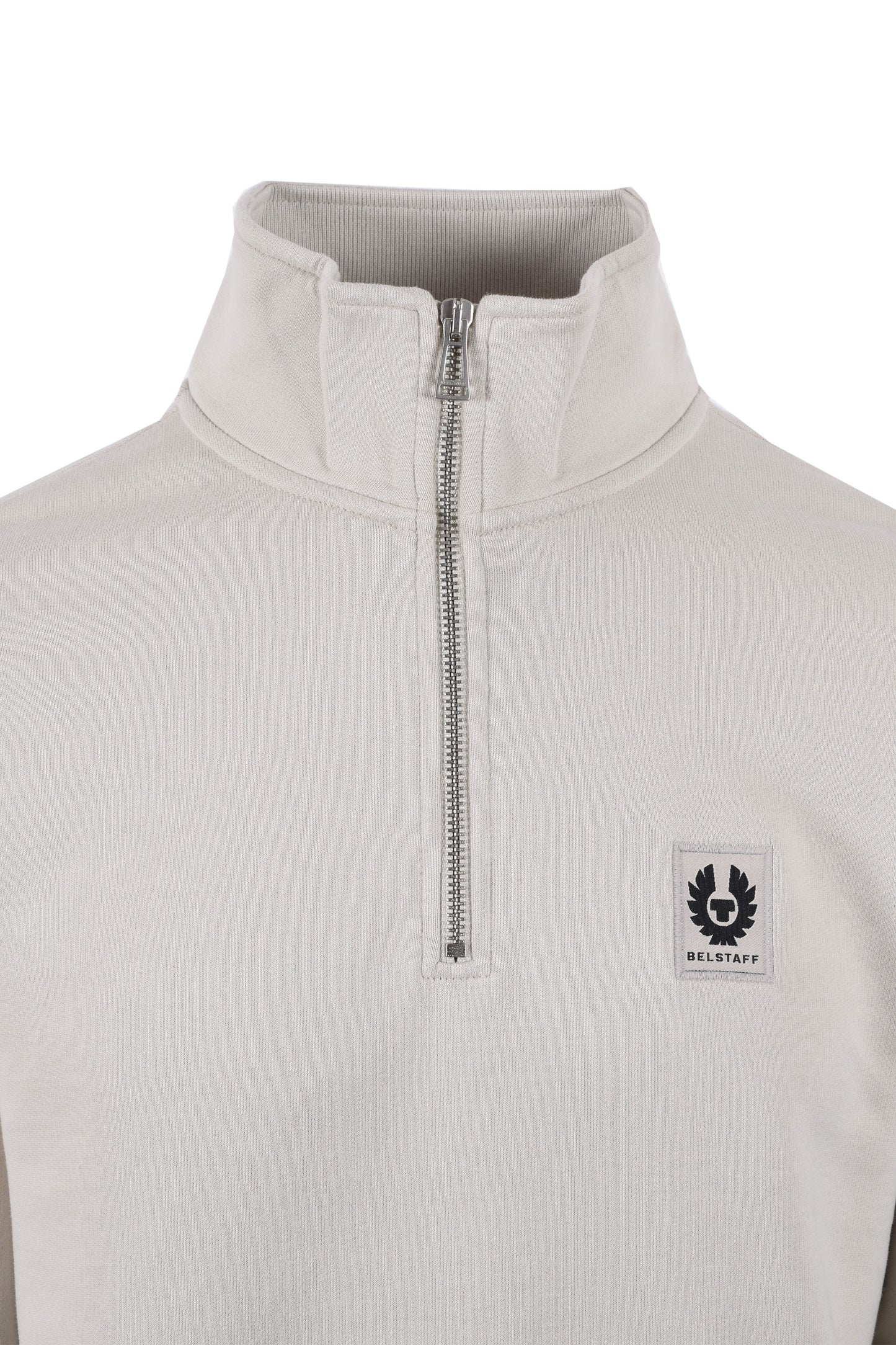 Felpa Belstaff Half Zip Beige Pietra