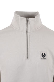 Belstaff Half Zip Sweatshirt Stone Beige Belstaff