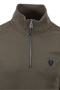 Belstaff Half Zip Sweatshirt Surplus Green Belstaff