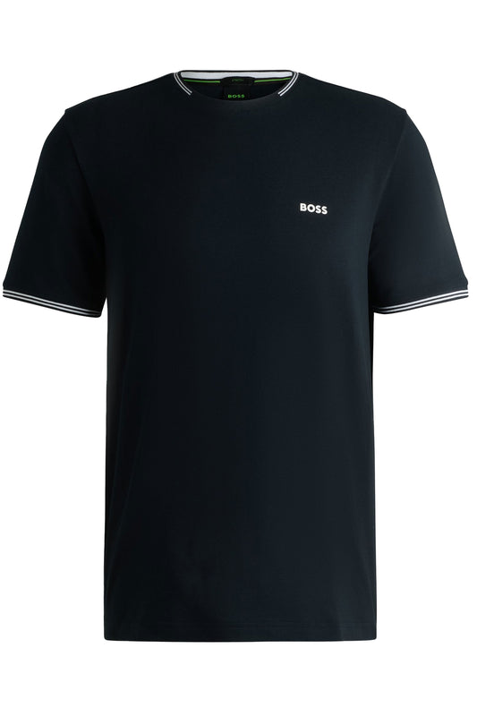 T-shirt Boss Taul bleu marine/blanc