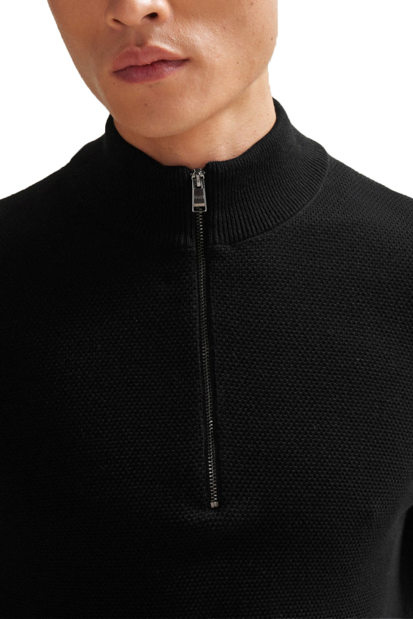 Boss E-brando-p Maglieria mezza zip nera
