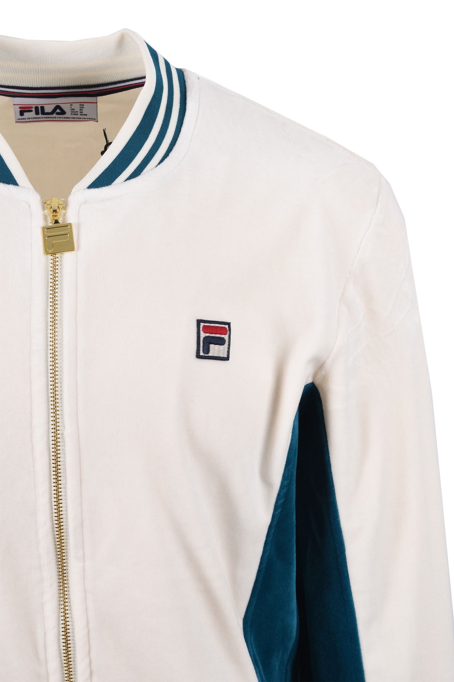 Fila Vintage Miguel Track Jacket Gardenia/Deep Lagoon
