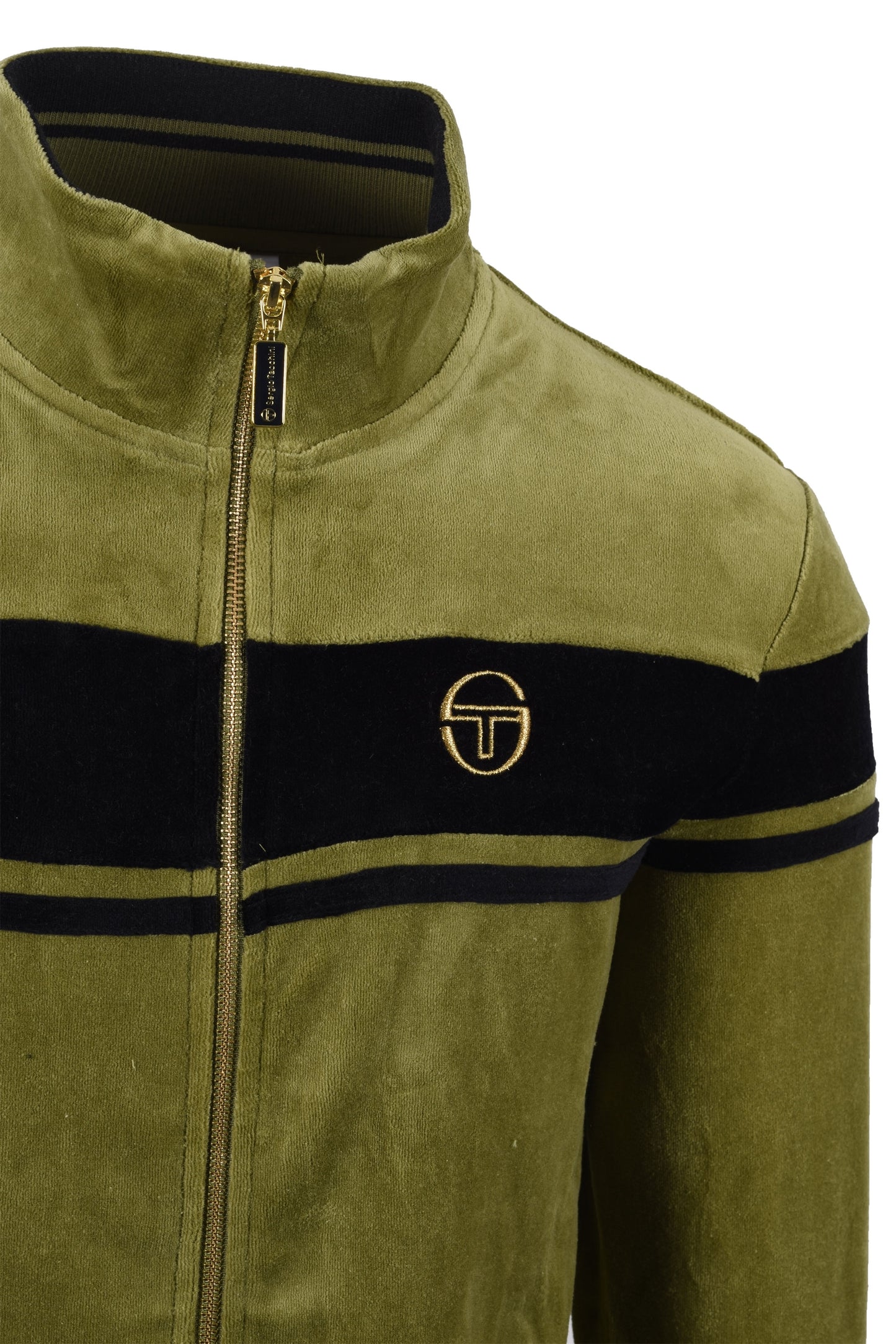 Sergio Tacchini Damarindo Velour Track Top Green/Navy
