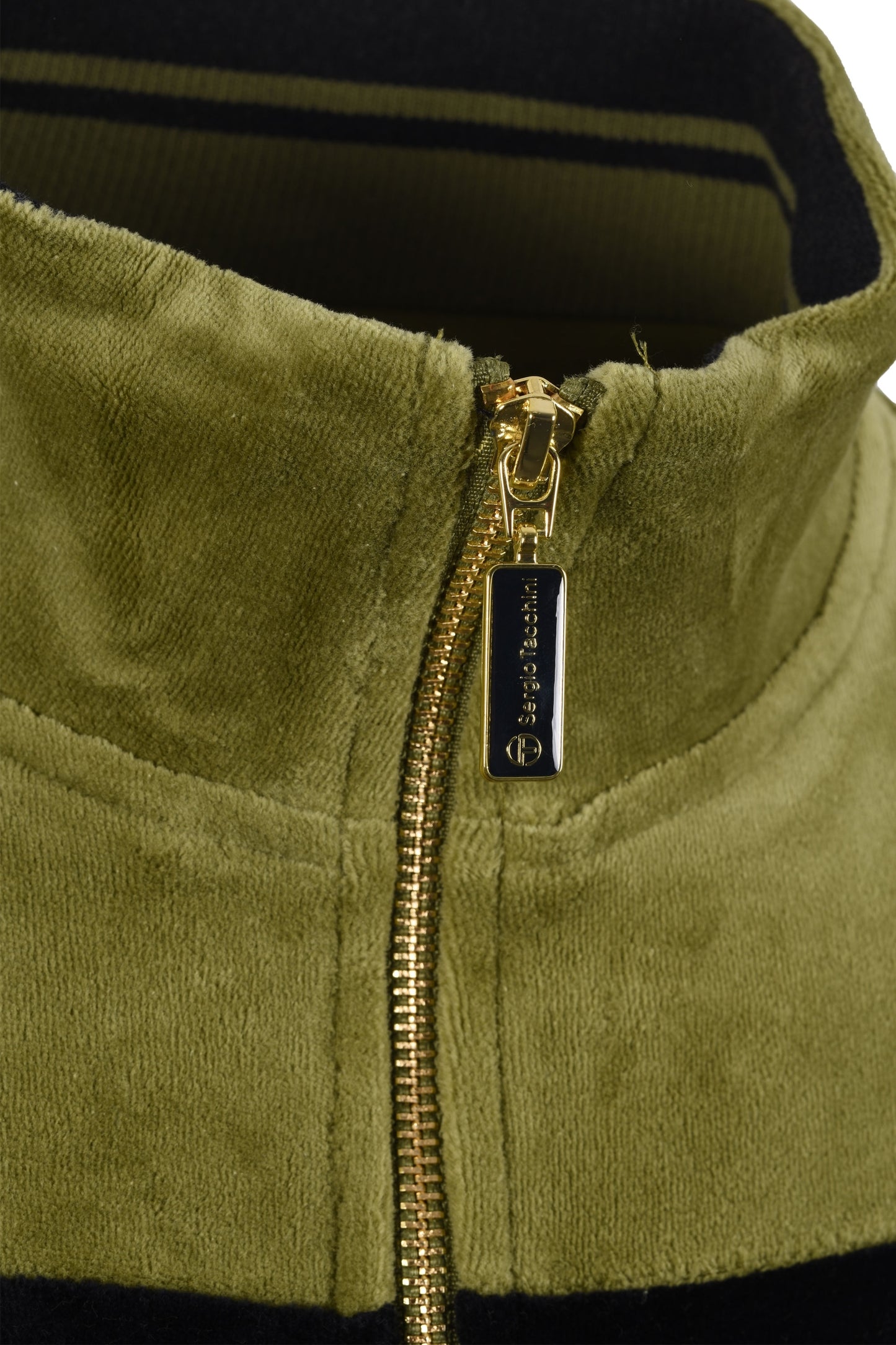 Sergio Tacchini Damarindo Velour Track Top Green/Navy