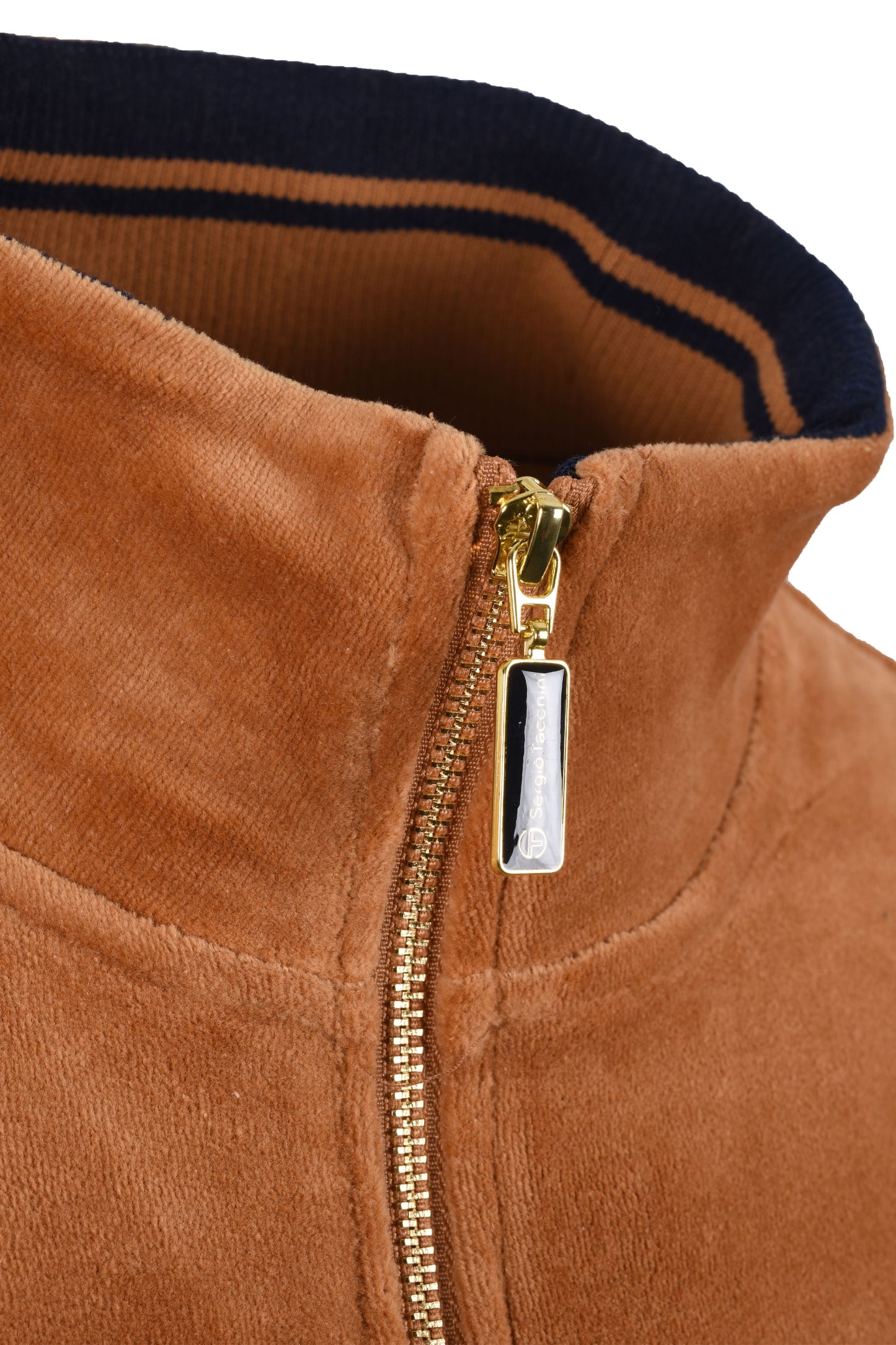 Sergio Tacchini Damarindo Velour Track Top Brown/Navy