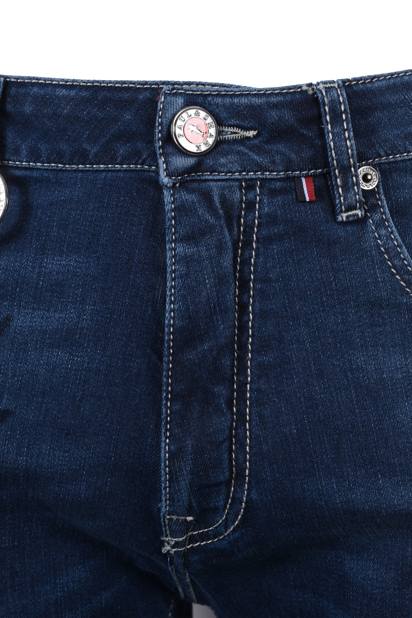 Paul And Shark Red Rivet Jeans Light Denim