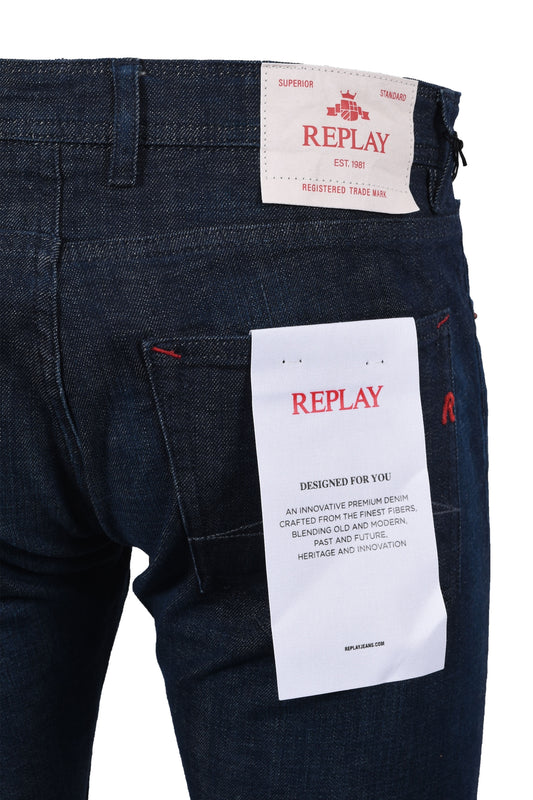 Replay Grover Straight Leg Jeans Dark Denim