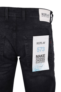 Replay Grover Straight Fit Jeans Black Replay