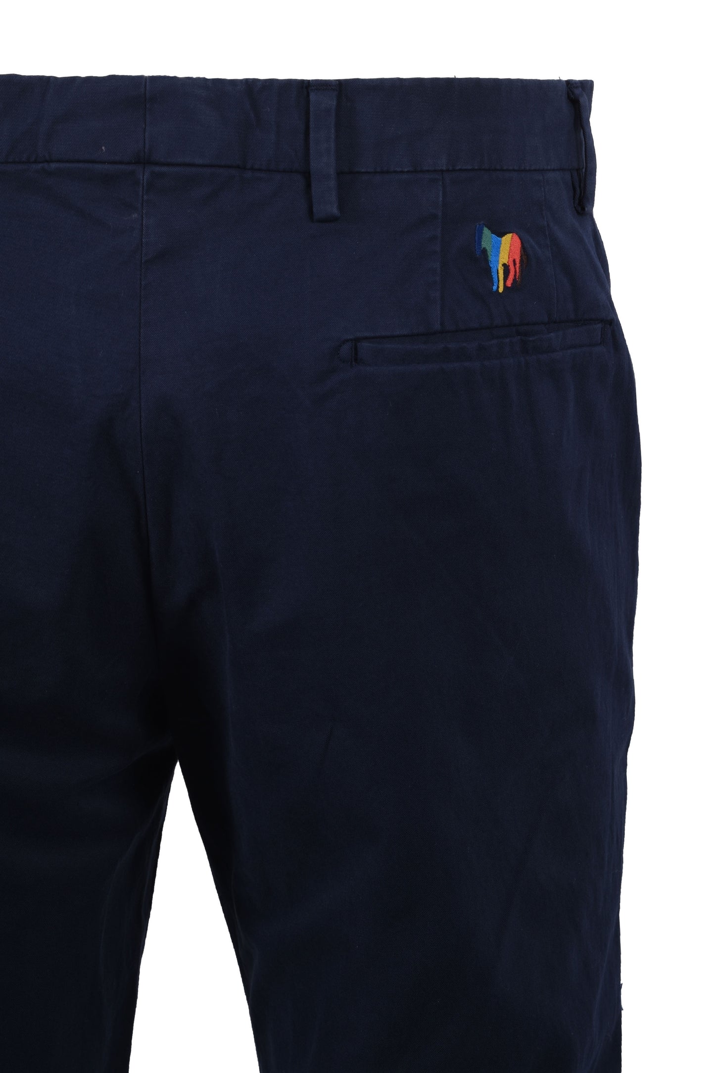 Paul Smith Pantaloni chino con logo zebra Mid Fit blu navy