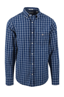 Gant Reg Indigo Check Shirt Dark Indigo Gant