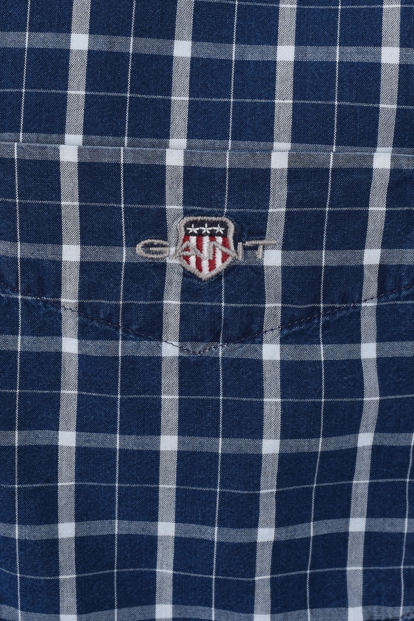 Gant Reg Indigo Check Shirt Dark Indigo