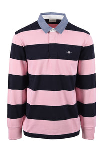 Gant Reg Chambray Stripe Heavy Rugger California Pink Gant