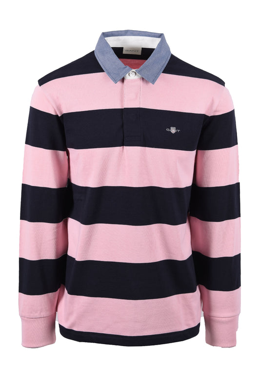 Gant Reg Chambray Stripe Heavy Rugger California Pink