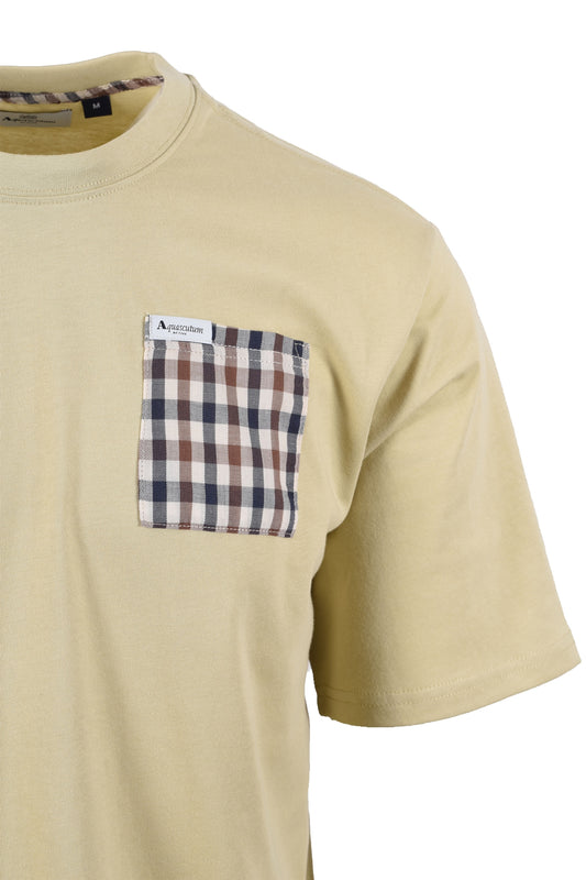 Aquascutum Club Check Pocket T-shirt Beige