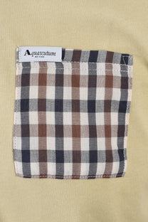 Aquascutum Club Check Pocket T-shirt Beige Aquascutum