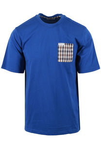 Aquascutum Club Check Pocket T-shirt Royal Blue Aquascutum