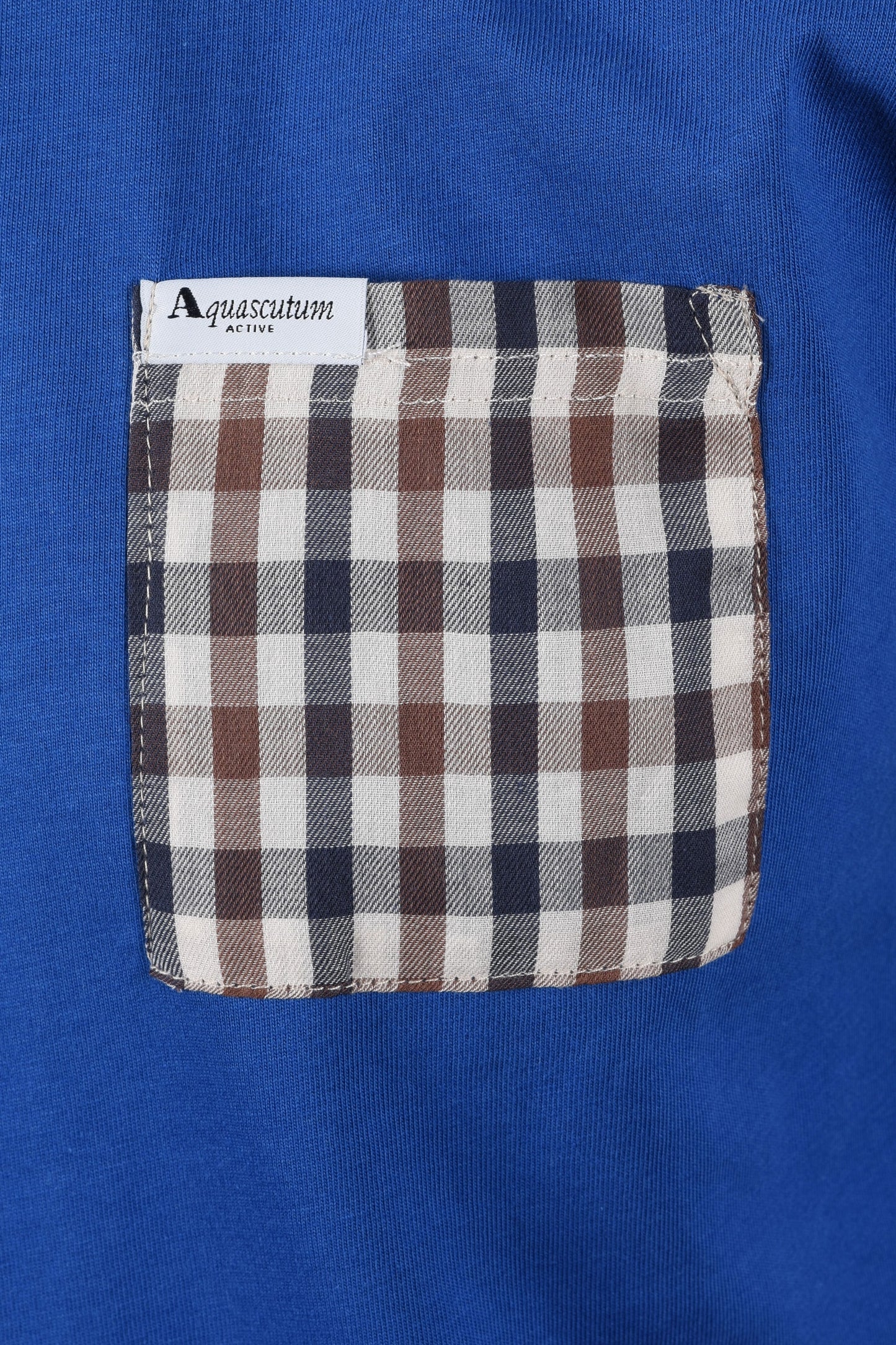 Aquascutum Club Check Pocket T-shirt Royal Blue