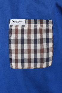 Aquascutum Club Check Pocket T-shirt Royal Blue Aquascutum