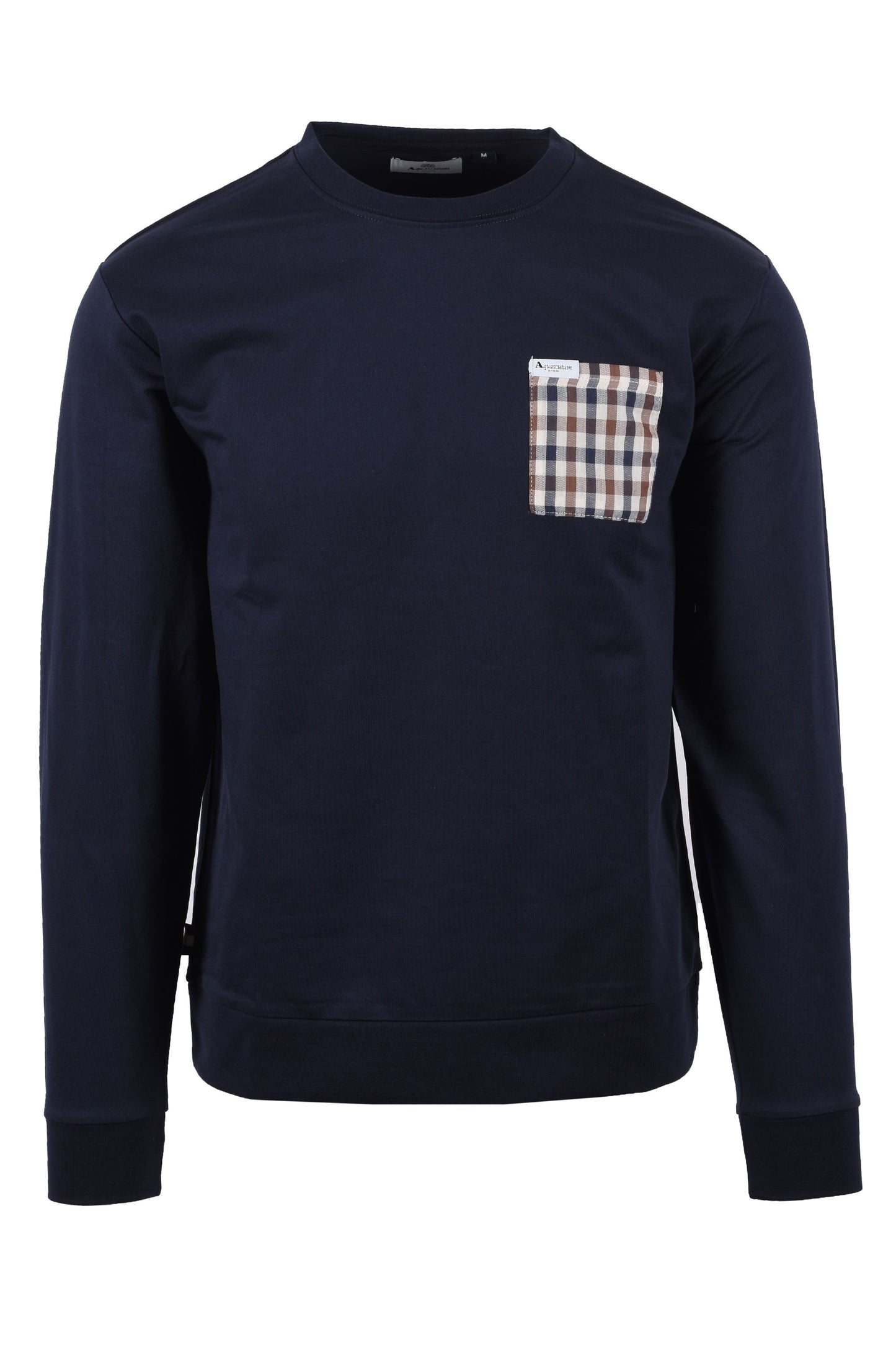 Aquascutum Iconic Pocket Crew Neck Sweatshirt Navy