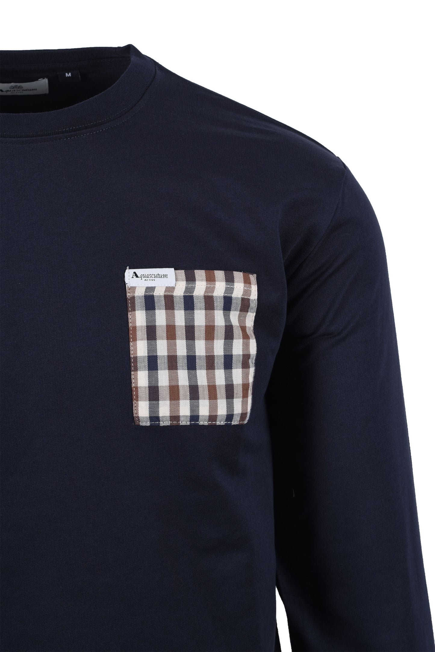 Aquascutum Iconic Pocket Crew Neck Sweatshirt Navy