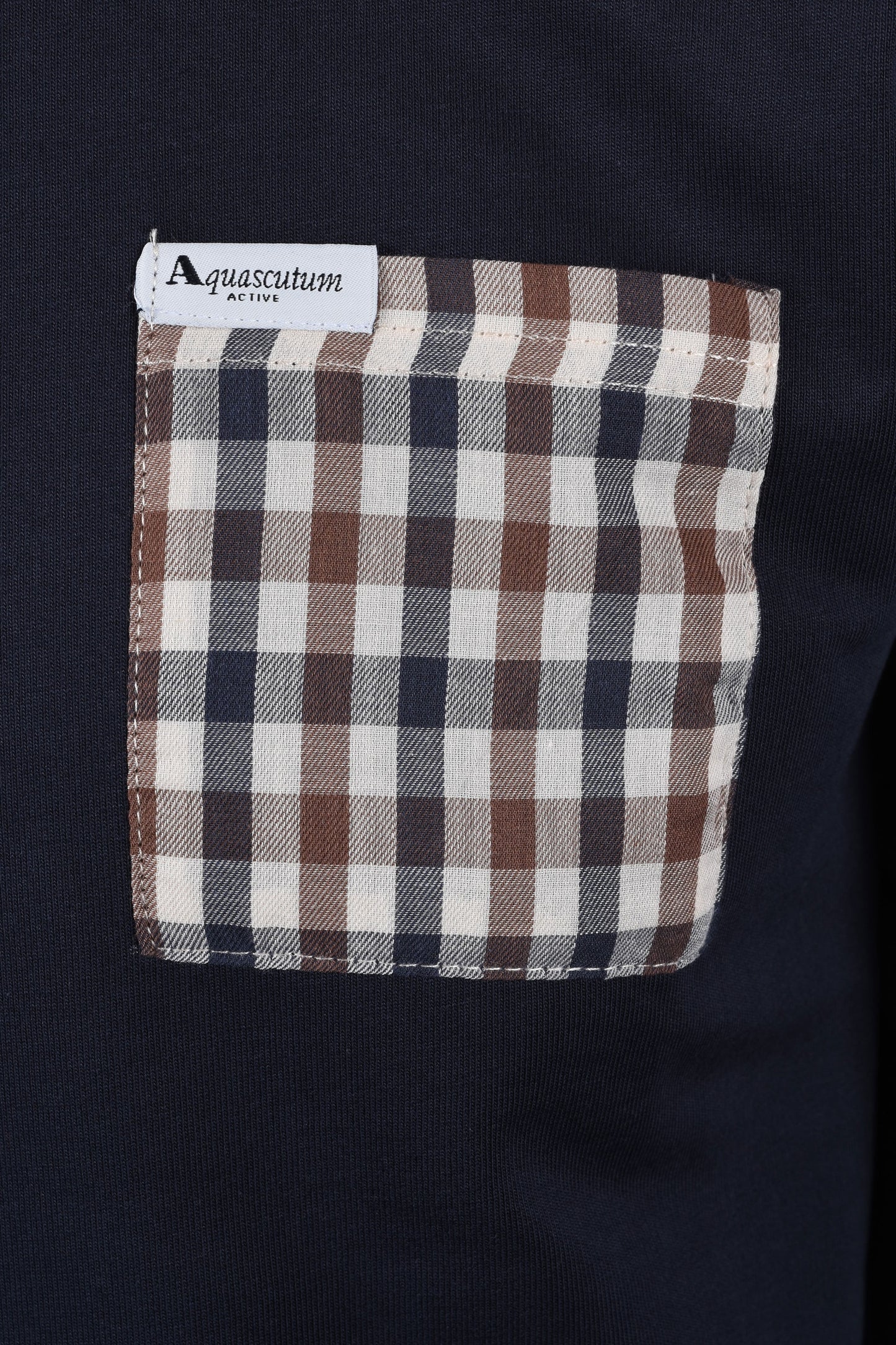 Aquascutum Iconic Pocket Crew Neck Sweatshirt Navy