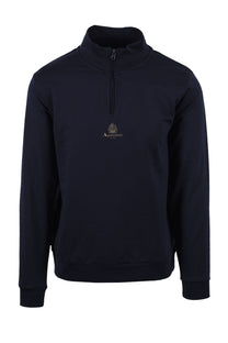 Aquascutum Small Logo Half Zip Navy Aquascutum