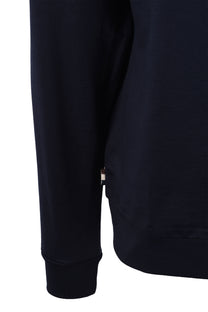 Aquascutum Small Logo Half Zip Navy Aquascutum