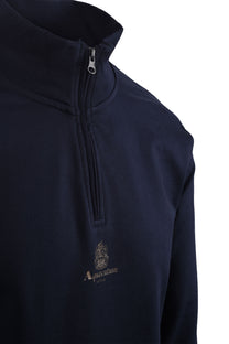 Aquascutum Small Logo Half Zip Navy Aquascutum