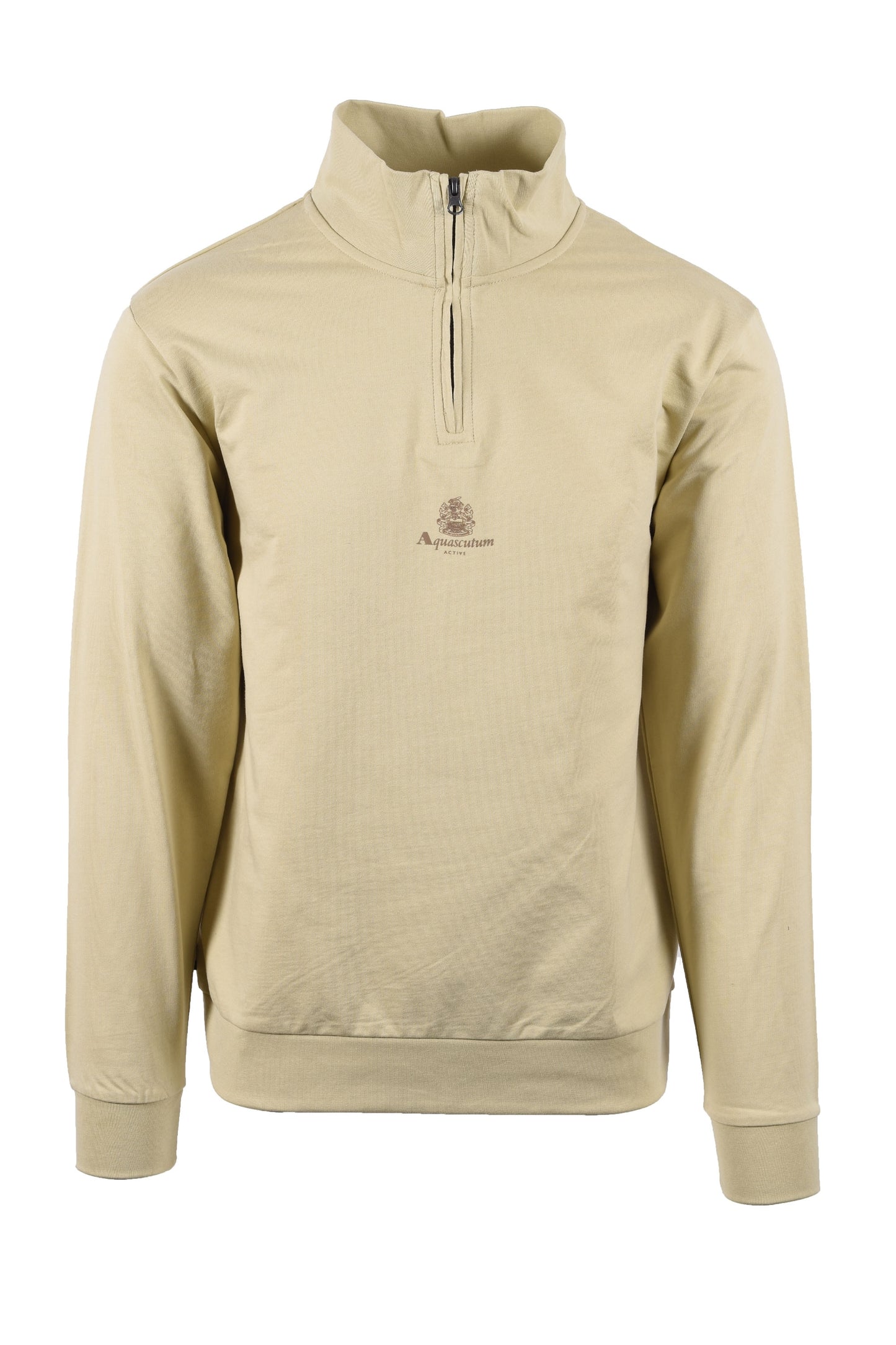 Aquascutum Small Logo Half Zip Beige