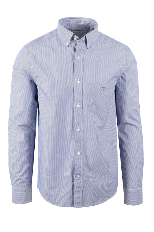Gant Reg Dobby Dot Stripe Shirt College Blue