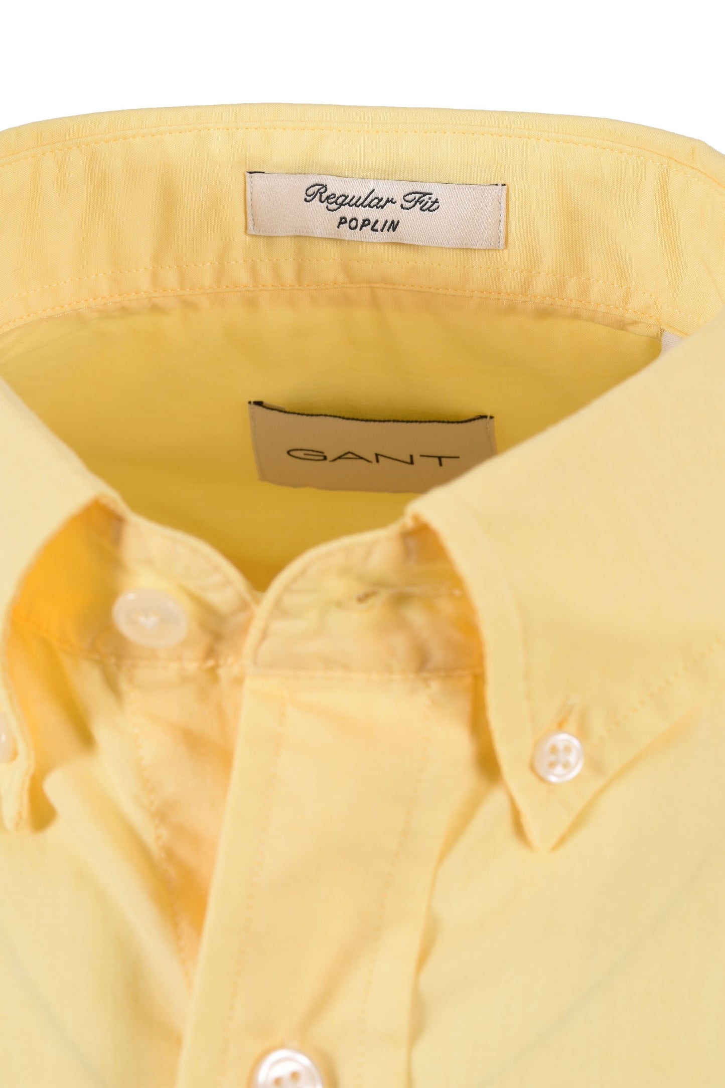 Gant Reg Poplin Short Sleeve Shirt Banana Yellow