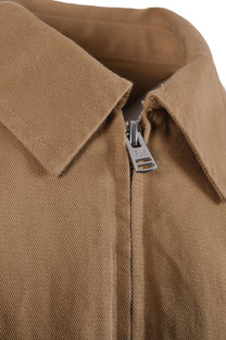 Fred Perry Twill Zip Through Overshirt Warm Stone Fred Perry