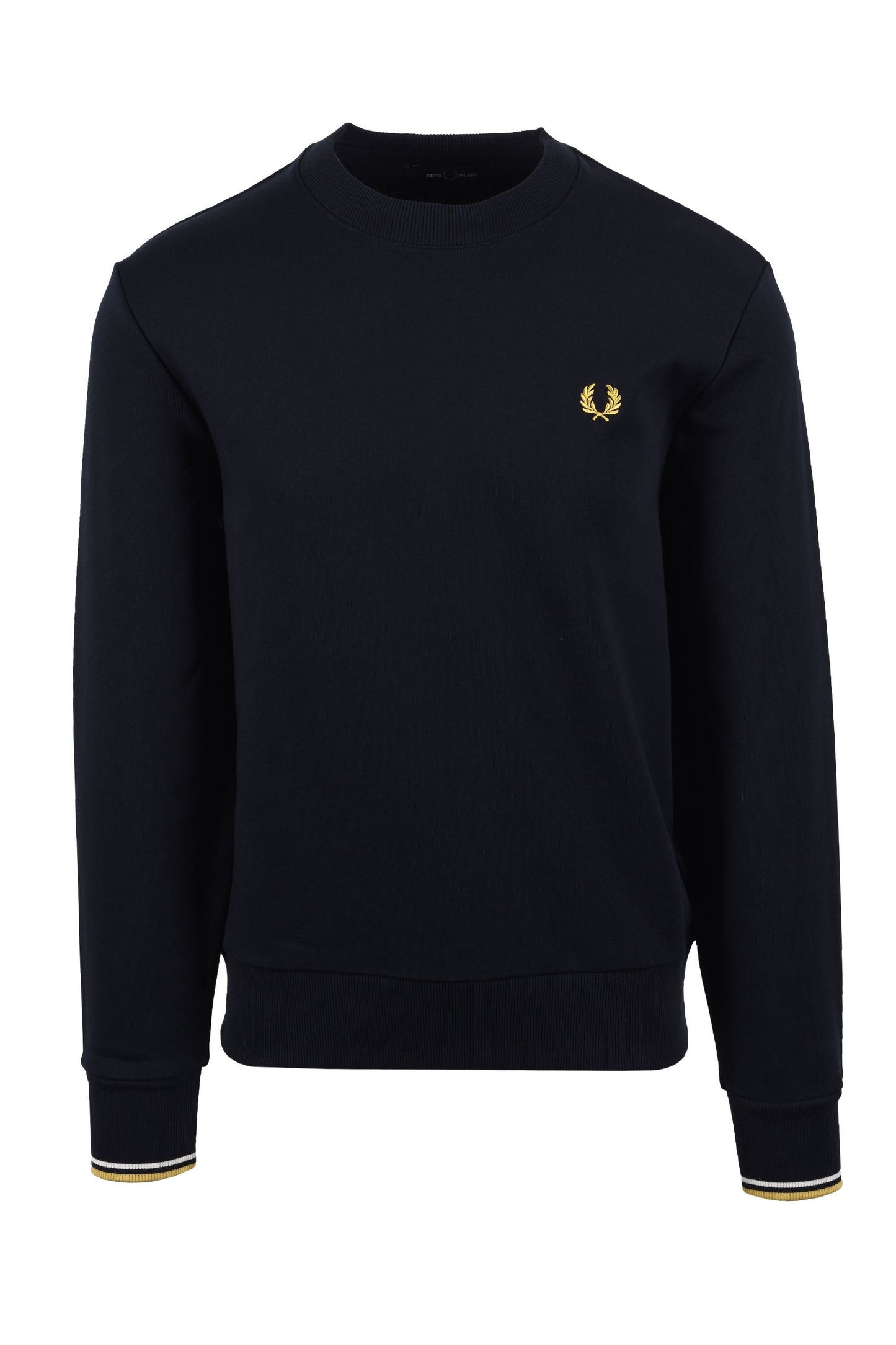 Fred Perry Crew Neck Sweatshirt Navy/Ecru/Honeycomb