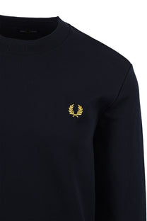 Fred Perry Crew Neck Sweatshirt Navy/Ecru/Honeycomb Fred Perry