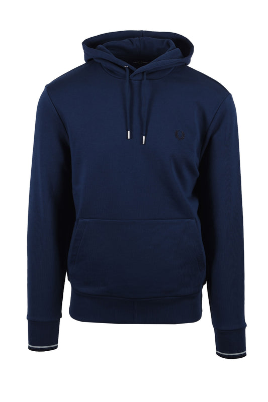 Fred Perry Tipped Hooded Sweatshirt Tennis Blue