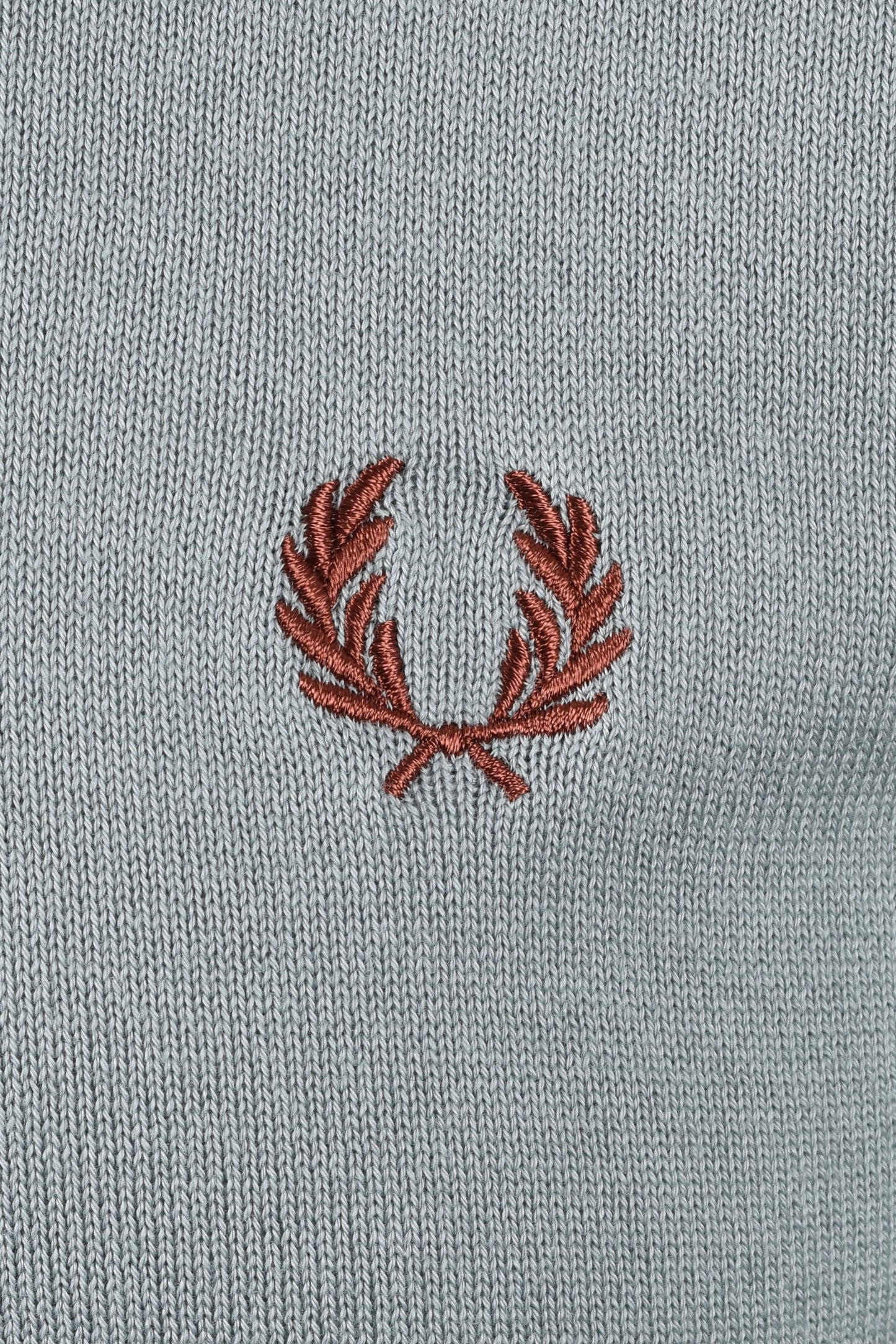 Fred Perry Knitted Polo Shirt Silver Blue