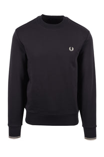 Fred Perry Crew Neck Sweatshirt Anchor Grey/Oatmeal Fred Perry