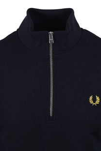 Fred Perry Half Zip Sweatshirt Navy/Ecru/Honeycomb Fred Perry