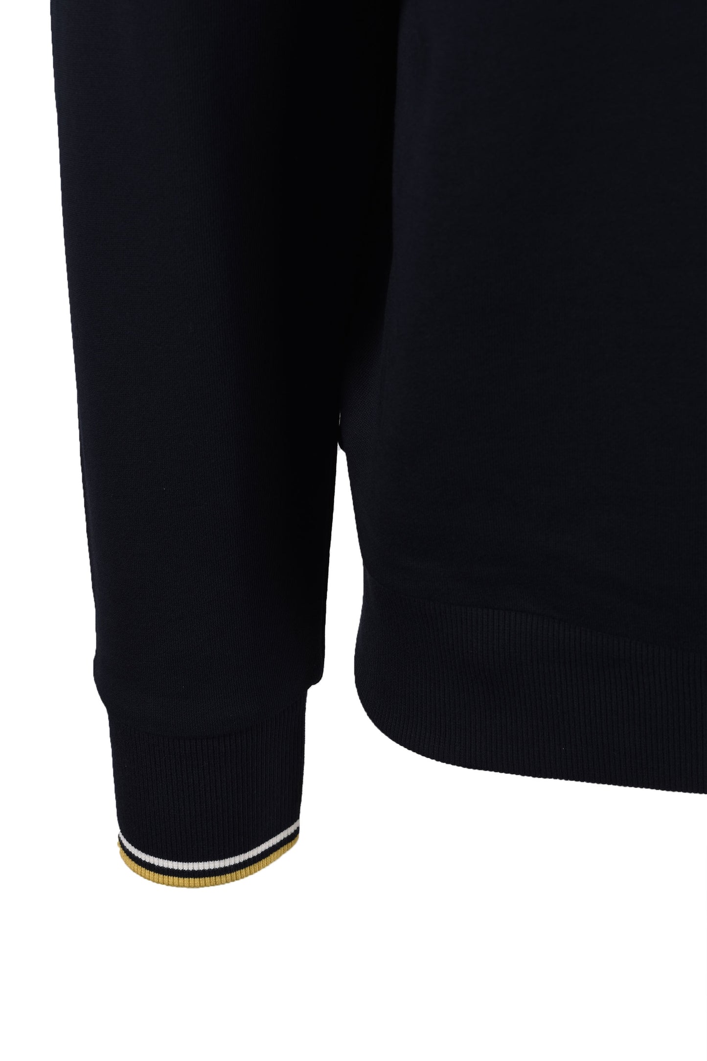 Fred Perry Half Zip Sweatshirt Navy/Ecru/Honeycomb